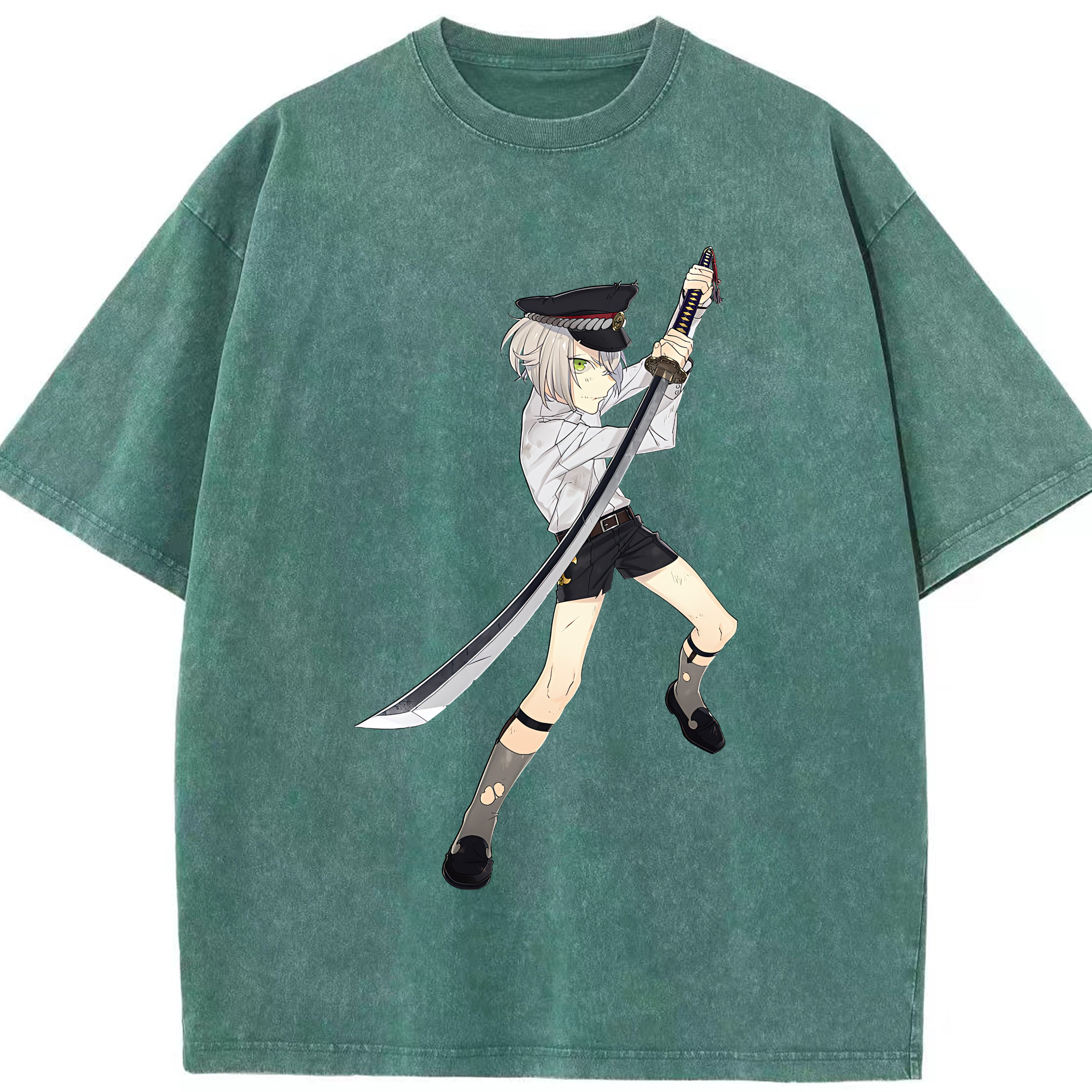（画像用） 刀剣乱舞 Touken Ranbu 綿100% ヴィンテージ風 半袖Tシャツ（フロントプリント）